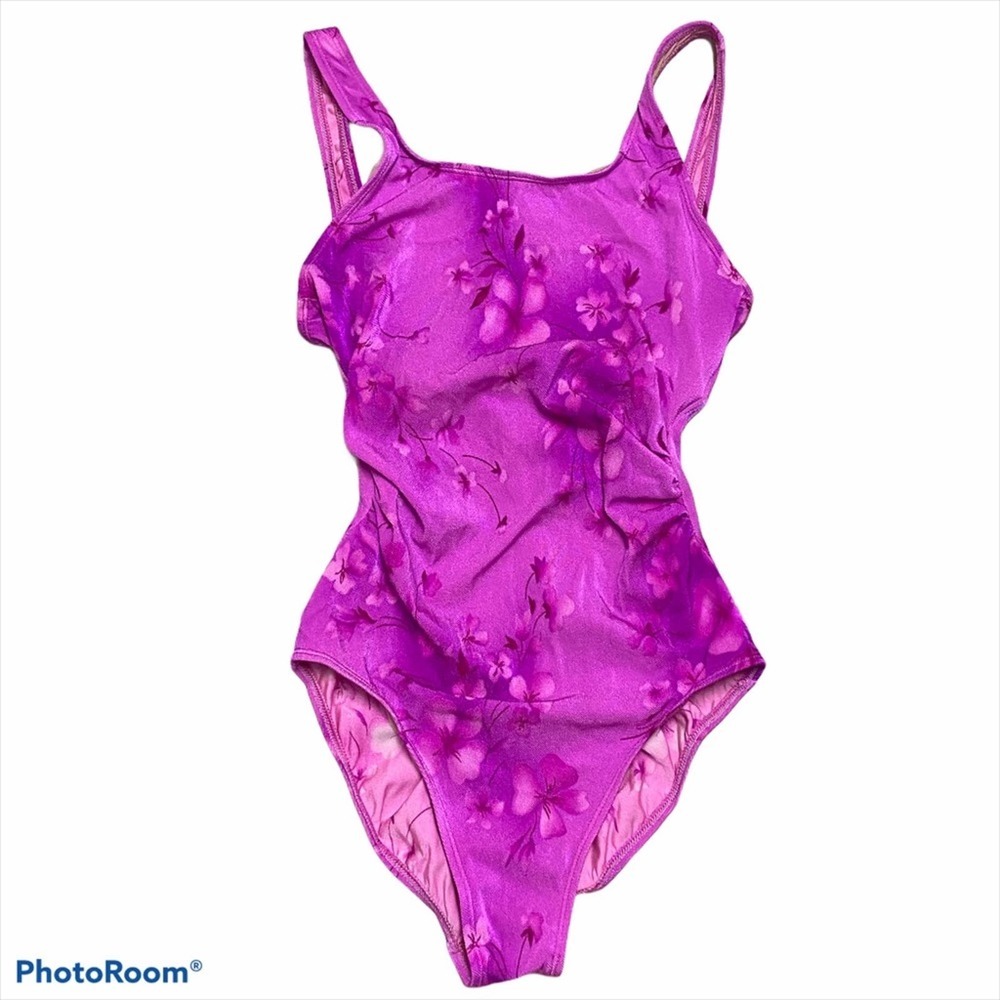 Athena Purple Floral One Piece Swimsuit